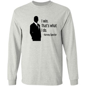 Camisa de manga larga unisex con cita de Harvey Specter, regalo para fanáticos, camiseta de abogado de Louis Litt, camiseta de graduado de la facultad de derecho, abogado