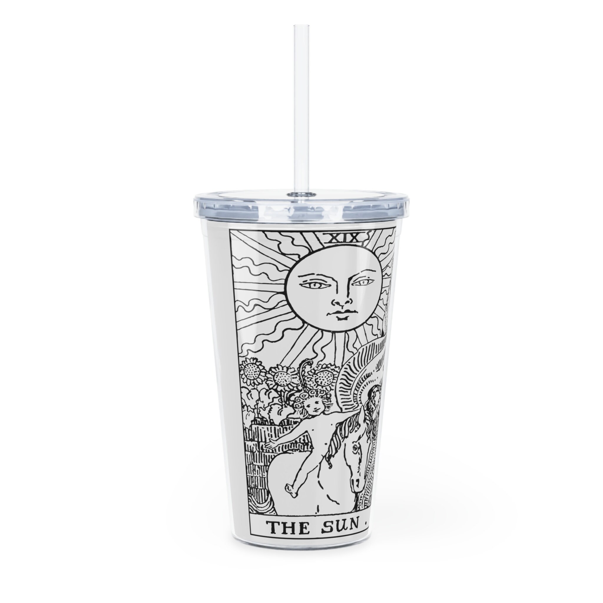 Tarot Tumbler | The Sun | The Moon | 20oz Tumbler | Hydro Flask | Sippy Cup | Classic Tarot | Major Arcana