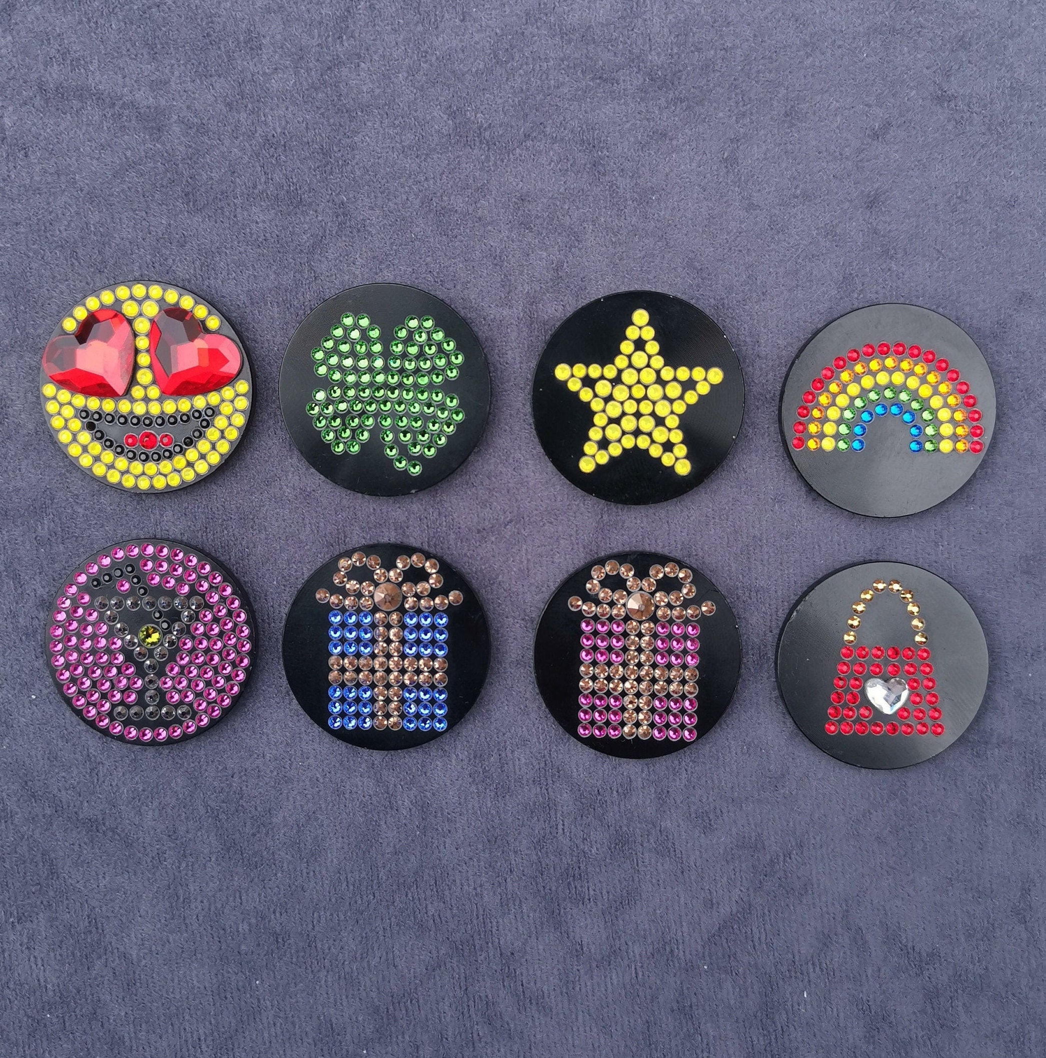 Luxury Bling Golf Ball Markers Made With Swarovski Crystals Etsy