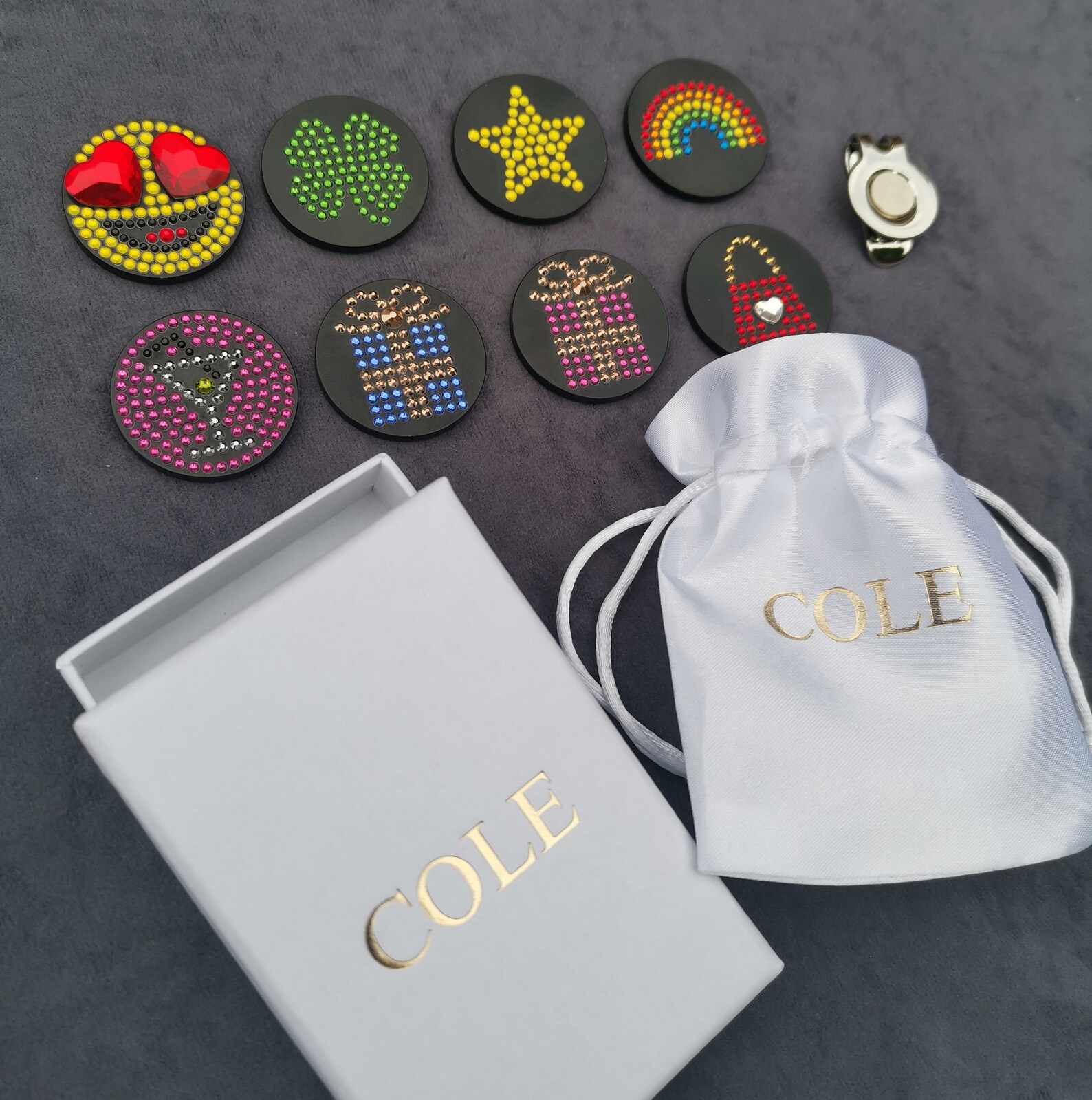 Luxury Bling Golf Ball Markers Made With Swarovski Crystals Etsy