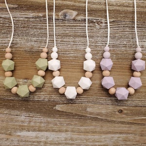 The Wendy, silicone bead necklace, breastfeeding necklace, lightweight necklace