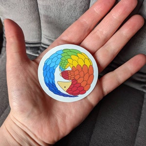 Rainbow- pangolin pride sticker