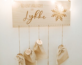 Personalisierter Adventskalender aus Holz