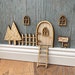 Gnome Door with Accessories Wood Christmas Personalized Alternative Advent Calendar Gift Children 