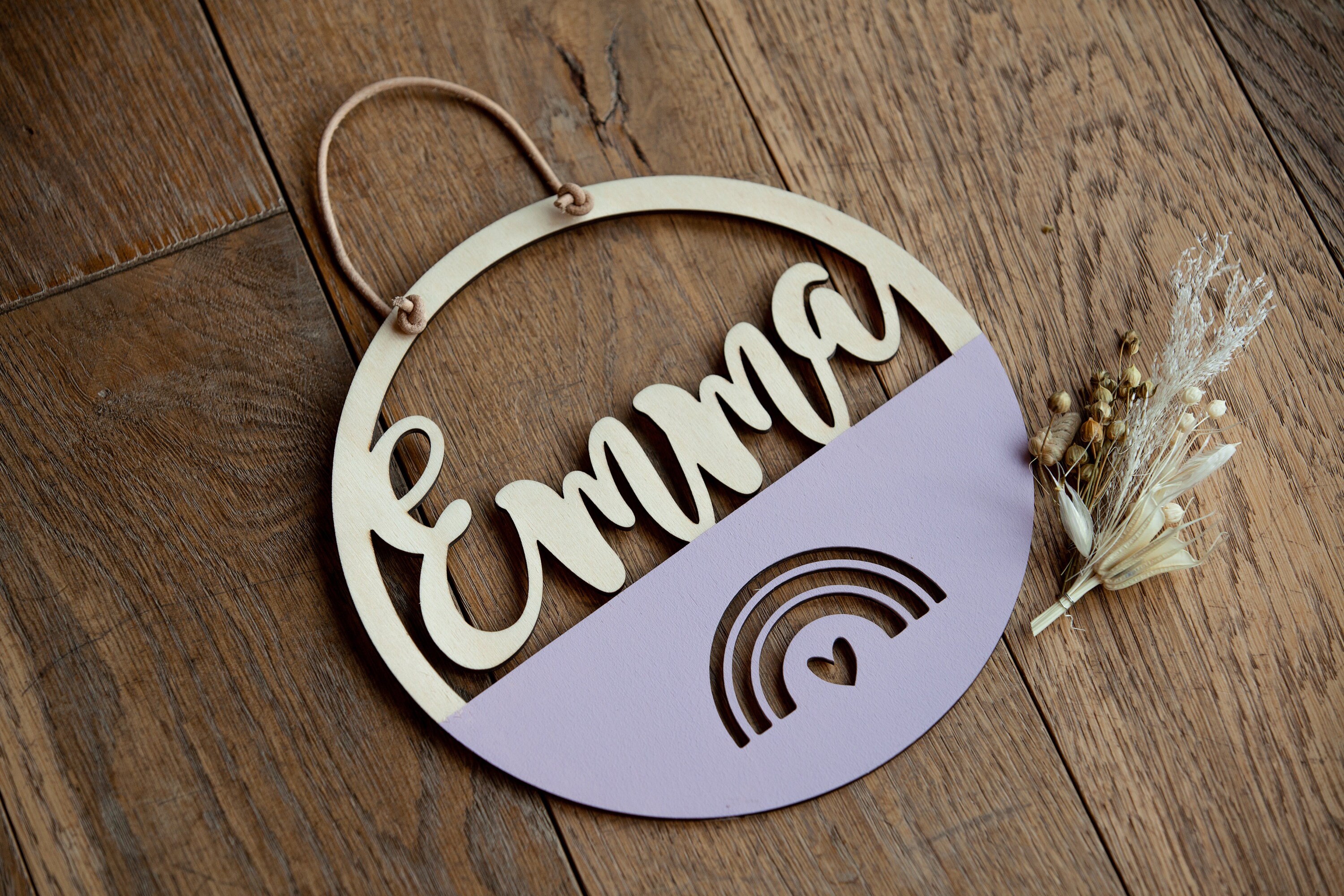 Schild für Kinderzimmertür aus Holz mit Motiven Türkranz Etsy.de