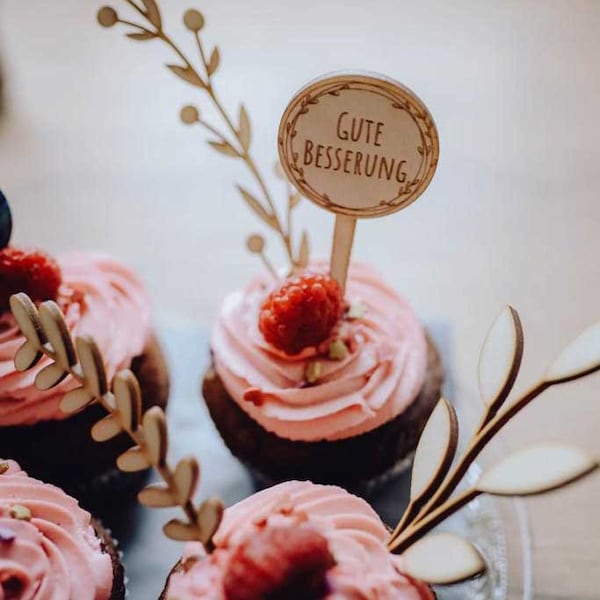 Cake Topper - Cup Cake - Muffin mit kleinen Botschaften