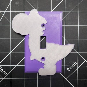 Mario&#39;s Yoshi  #1, Light Switch Cover ,Flip toggle , Glow in the Dark . Kids room.