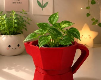 Greka Pot Planter | Puerto Rico Inspired Geometric Coffee Pot Home Decor