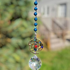 Beaded Suncatcher, Solar System Suncatcher, Rainbow Maker, Window Suncatcher, Sunlight Catcher, Window Prism, Crystal Prism Suncatcher