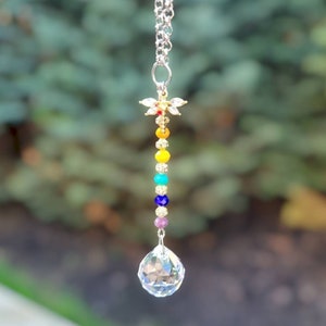 Rainbow Dragonfly Suncatcher Suncatcher•Rainbow Maker•Light Catcher•Hanging Window Prism•Crystal Prism•Window Decor•Sun Catcher Crystal
