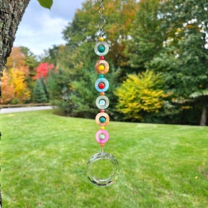 Beaded Crystal Suncatcher•Sparkling Rainbow Maker•Rainbow Suncatcher•Hanging Crystal Prism•Prism Sun Catcher•Home Decor•Window Ornament