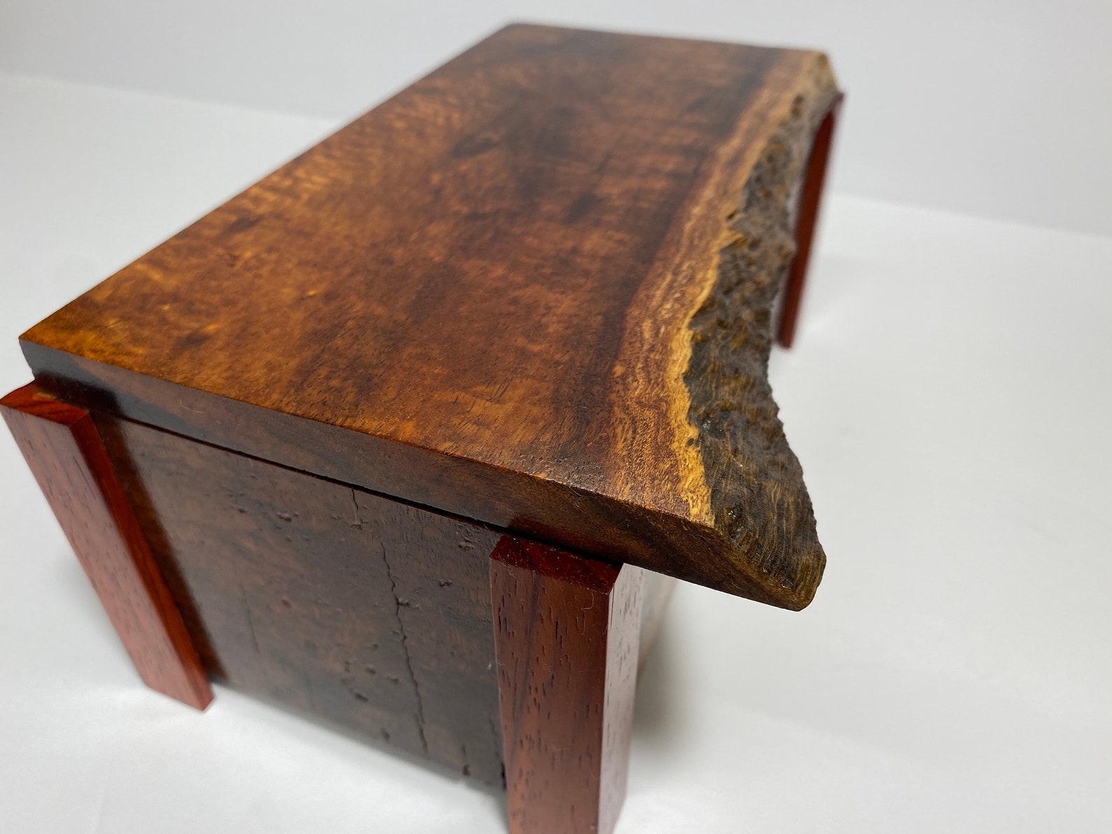 Handcrafted Live Edge Wooden Jewelry Box Etsy