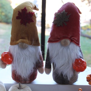 Pair of Fall Gnome - Thanksgiving gnome - Pair of Gnomes - autumn gnomes - fall gnomes - Tiered Tray Decor - Autumn Decor - Christmas Decor