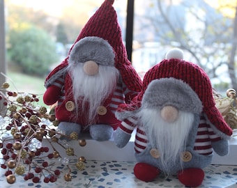 Gnome Brothers - Winter Gnome - Gift | Nordic Standing Gnome | Christmas Decorations | Holiday Gift | Ornament Doll