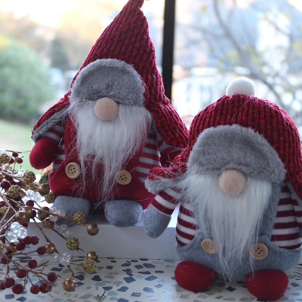 Pair of Winter Gnomes - winter theme decoration - Stocking Stuffer, Secret Santa,  Christmas Decorations - Holiday Gift - Christmas Gift