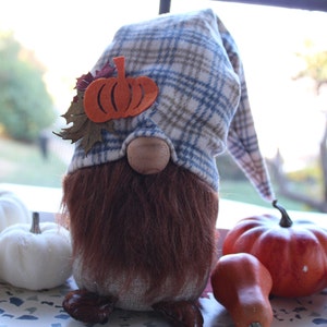 Fall Gnome - Harvest Gnome - Handmade Gnome - Holiday gnome - tiered tray - home office decor -  tomte nisse Autumn decor