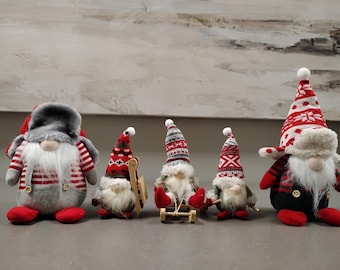 Handmade Christmas Gnome Set: Scandinavian Nordic Decor, Gift Sets