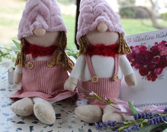 Valentine Gnome , Valentine Gnomes Decor, 2pcs Valentines Day Decor, Gnome Plush Standing, Couple Gift, Valentines Day Gift