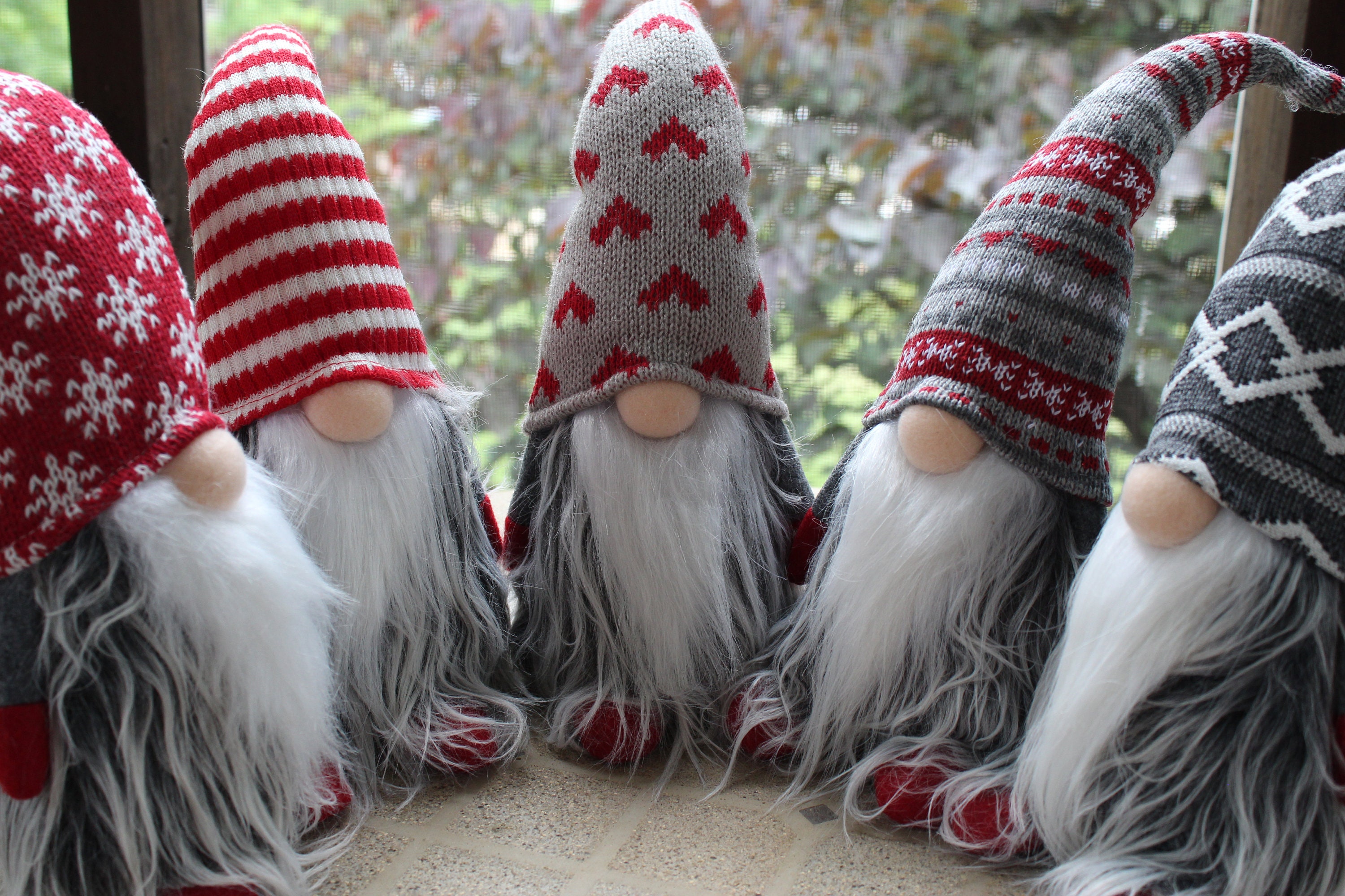 Handmade Christmas Gnome Set: Scandinavian Nordic Decor, Gift Sets