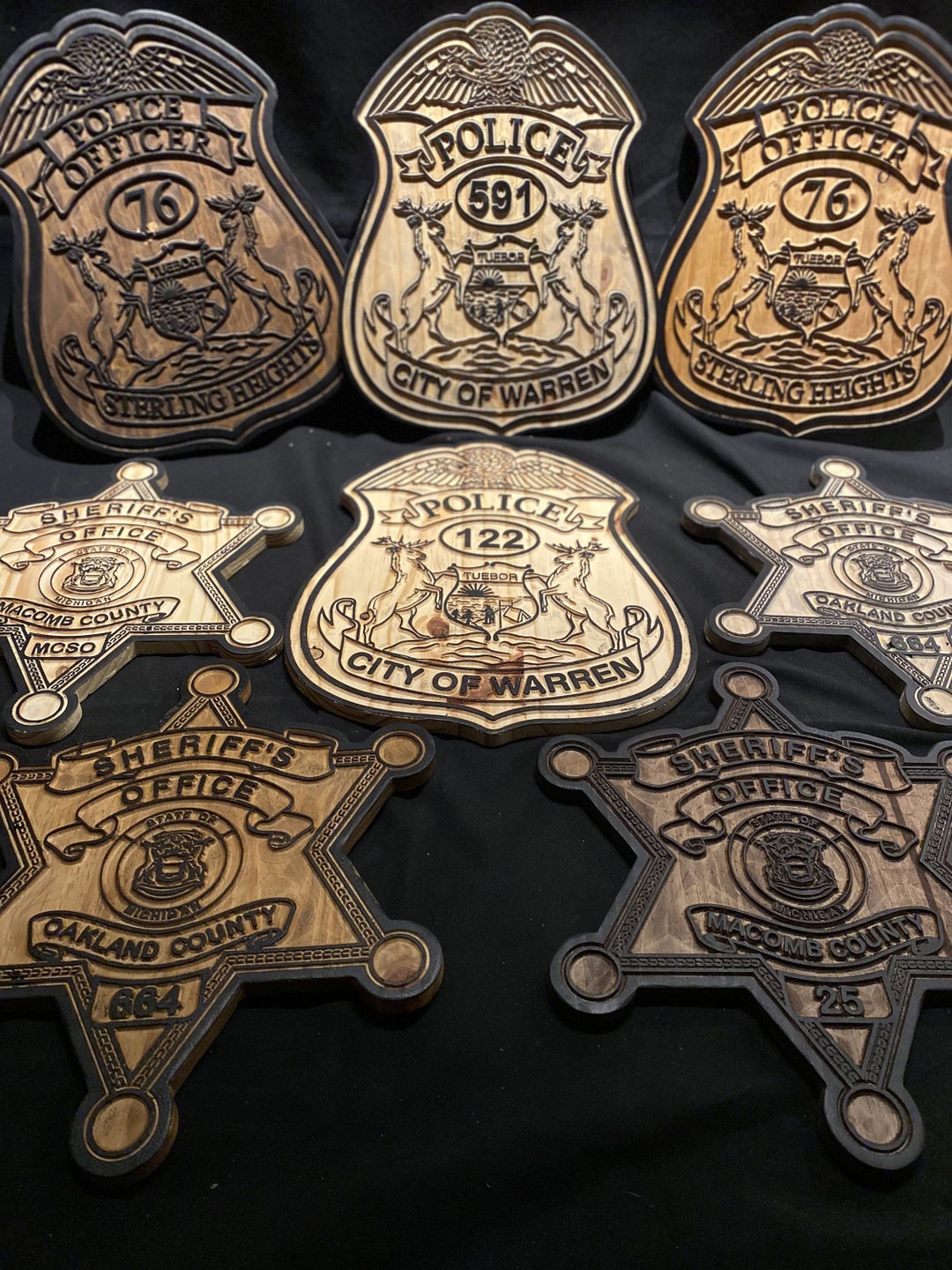 Large Police Badge Cutouts - Etsy