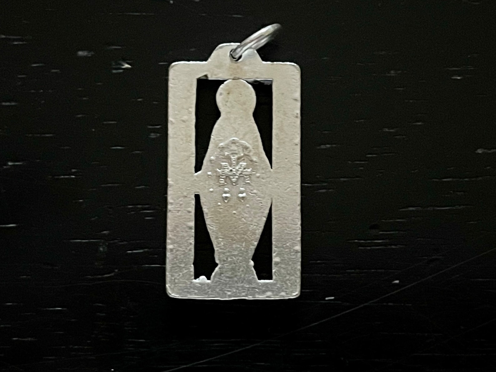 Vintage Miraculous Mary Medal: Silver Tone Catholic Pendant - Etsy