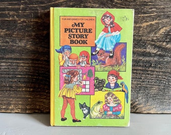 Vintage My Picture Story Book, Retold by Victor Sivetidis, Illustrated by D. Dobrica, 94 Pages Copyright 1977, Made in Romania, Vintage Book
