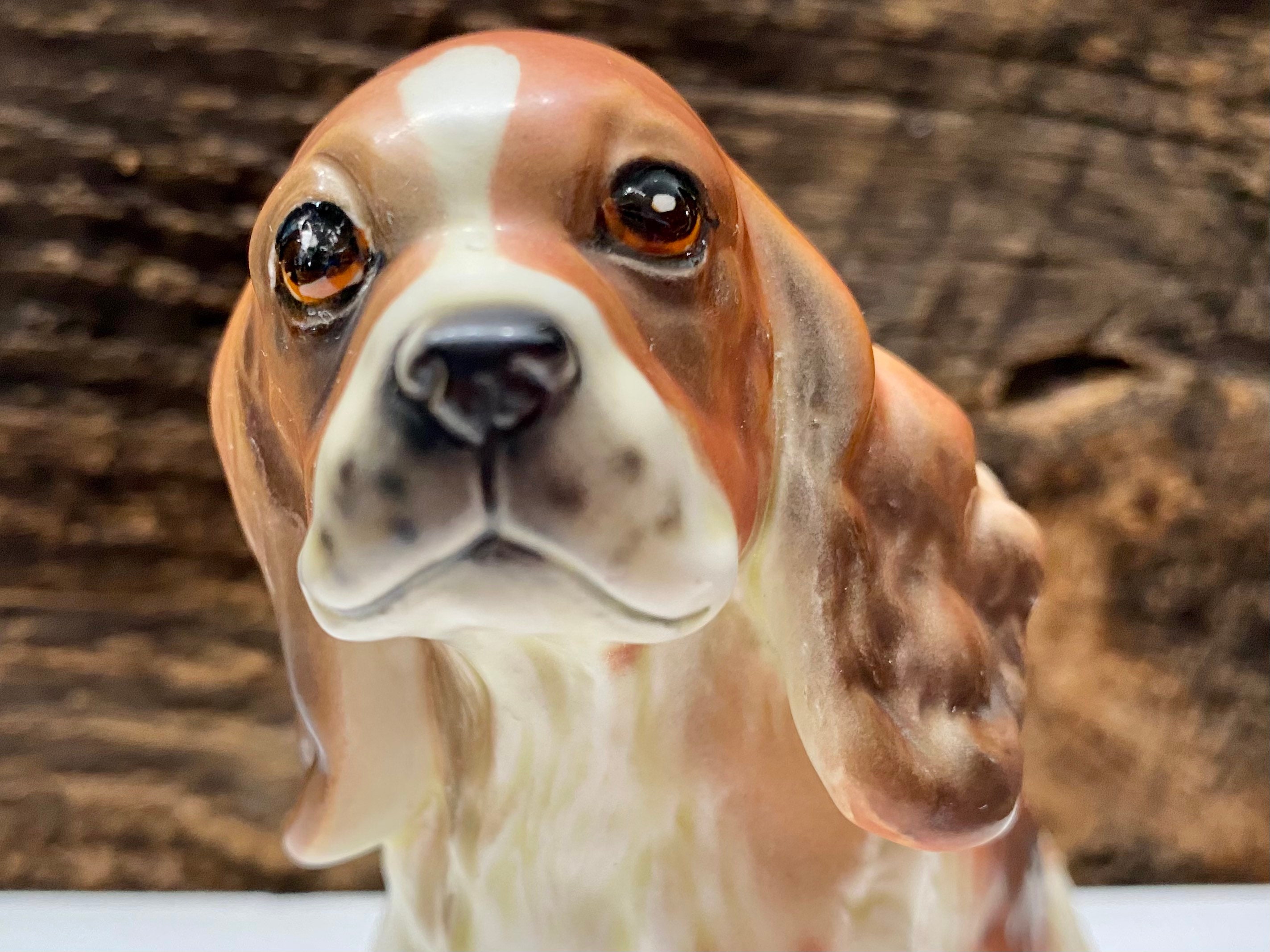 Vintage Beagle Dog Figurine by Lefton Vintage Beagle Statue Etsy UK