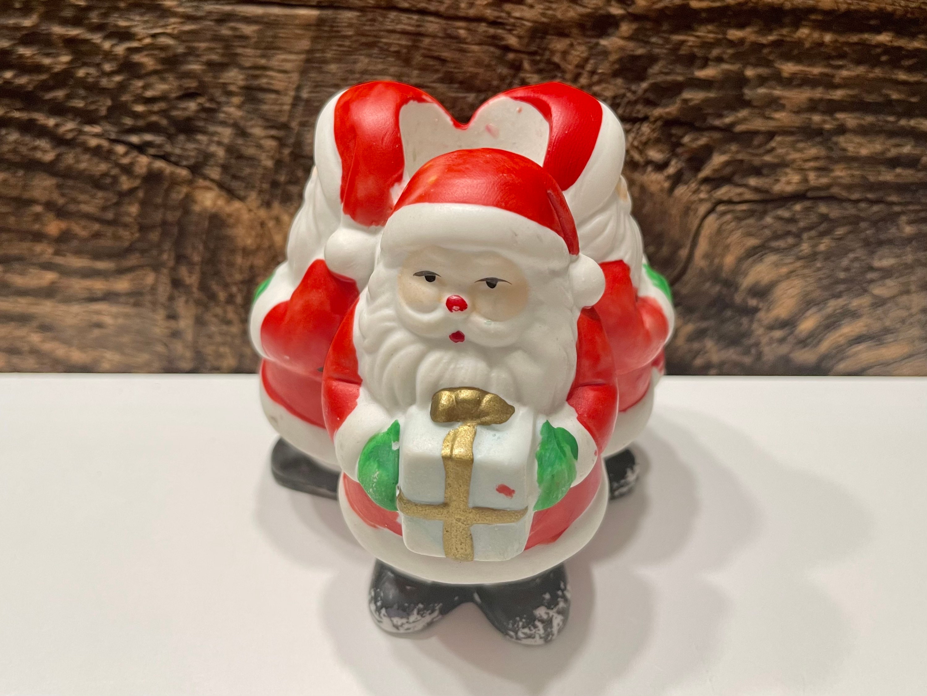 Vintage Santa Candle Holder Taper Candle Holder Vintage Etsy