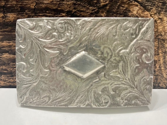 Vintage Belt Buckle, Silver Metal Belt Buckle, Vi… - image 2