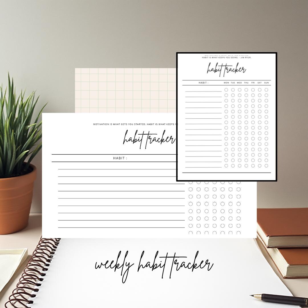 Weekly Habit Tracker Printable | Simple Habit Tracker PDF | Minimal ...
