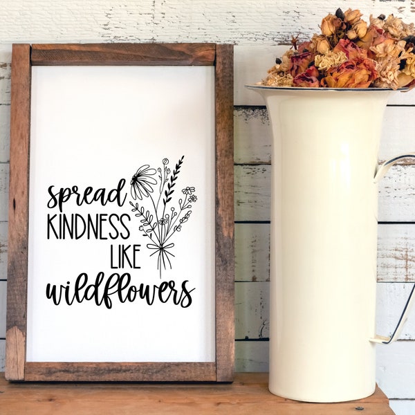 Spread Kindness Like Wildflower Svg Etsy UK