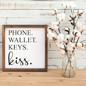 Teclas de cartera de teléfono Beso SVG, Teclas SVG, Signo de inicio SVG, Plantilla svg, Plantilla Cricut, Plantilla, Signo de madera, Plantilla de decoración del hogar