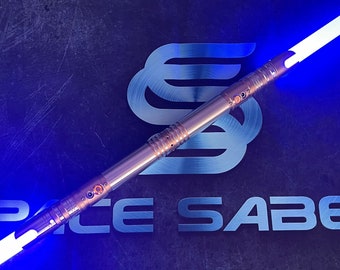 Set of 2 Gold Smasher Lightsaber Heavy Duelling Lightsaber Metal Hilt RGB Lightsaber with Smooth Swing