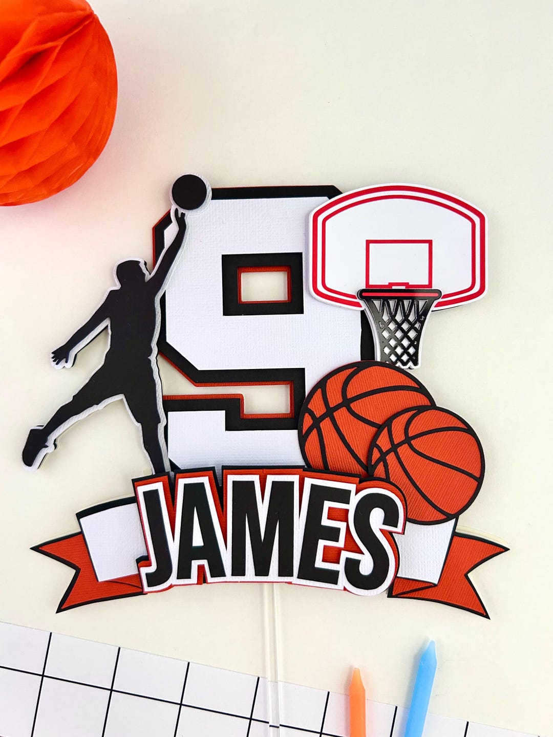 Basketball Cake Topper, Personalized Basketball Cake Topper, Basketball — free download