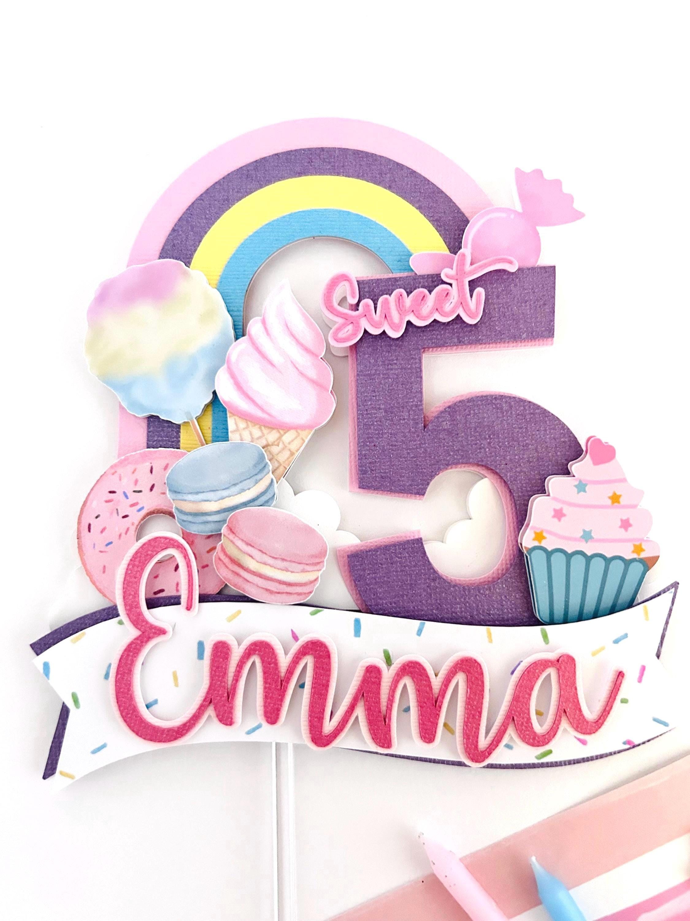 Five sweet cake topper