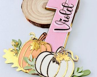 Pumpkin Cake Topper, Little pumpkin cake topper, Pumpkin First Birthday Cake Topper, Pumpkin Party Decoration, fall 1st birthday decor, One.