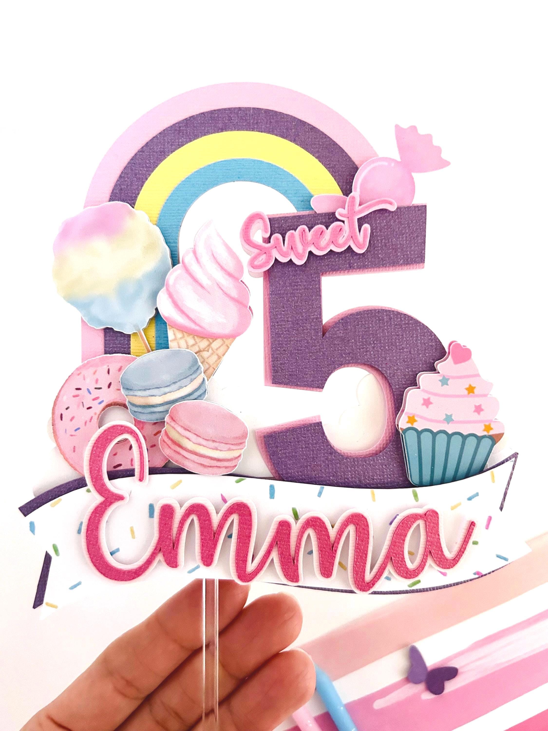 Five sweet cake topper