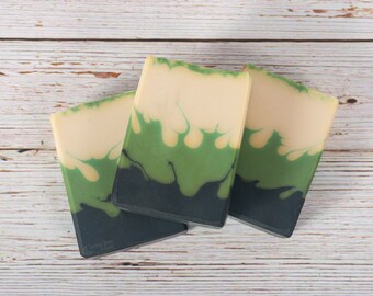Into Midnight Artisan Soap - Cold Process, Handcrafted, Palm Free Body Bar. Unisex Scent.