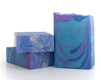 Stargazer Artisan Soap - Handcrafted, Cold Process Soap. Palm Oil-Free. Hand and Body Bar. Patchouli Unisex Scent.