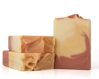 Sunwise Artisan Soap - Handcrafted, Cold Process Soap. Palm Oil Free. Hand and Body Bar. Bright Citrus and Nectarine Scent.