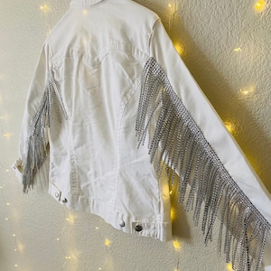 Denim Rhinestone Fringe