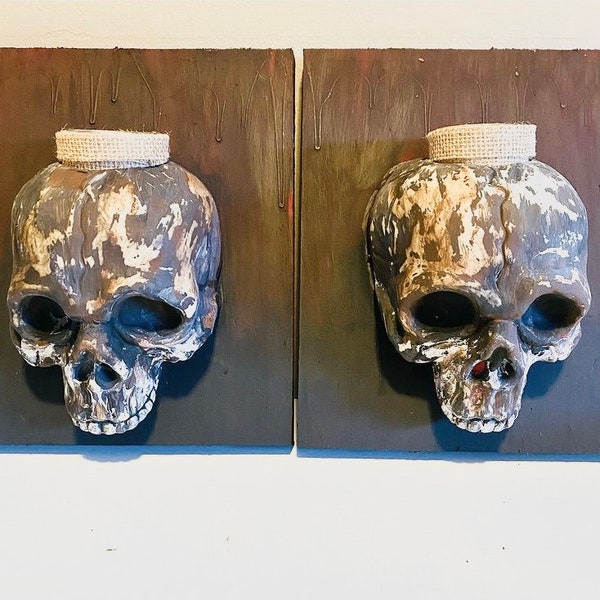 Skull Wall Mount Candle Holder