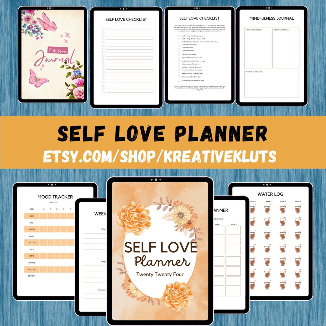 Self Love Planner || Self Love Journal | Self Care Planner | Self Care ...