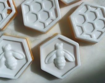 Trio de savons de voyage Little Bee - Échantillon de barres de savon artisanal fait main - Barres d'acide kojique