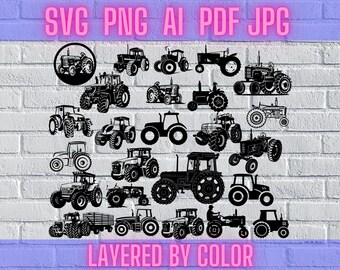 Download Farm Tractor Svg Etsy