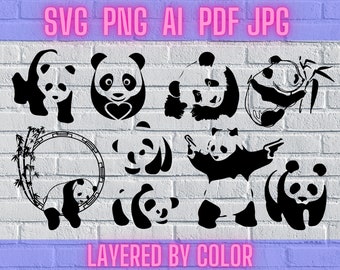 Download Panda Svg Bundle Etsy