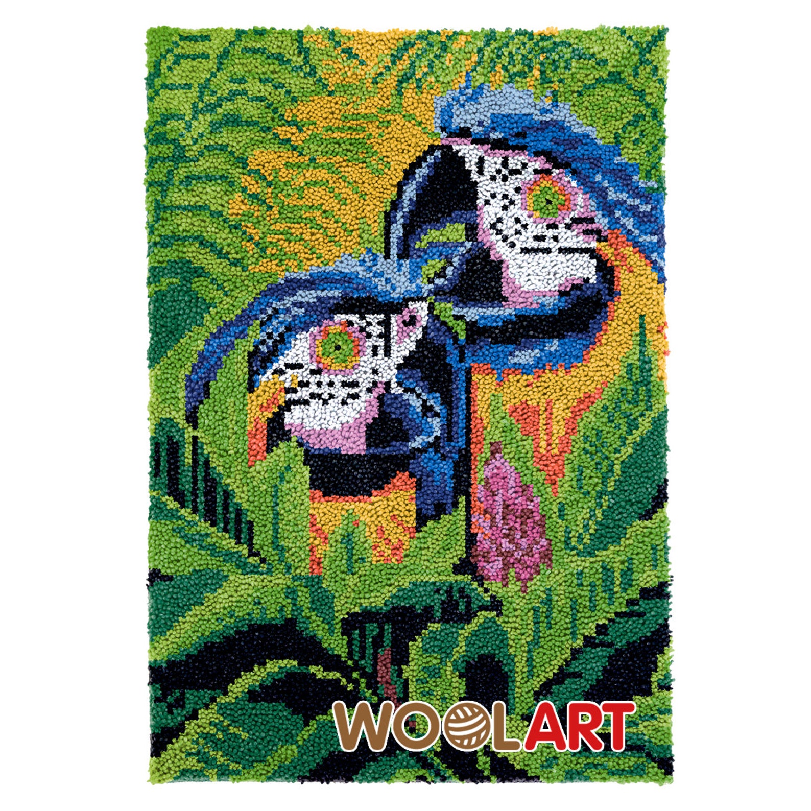 Latch Hook Rug Kits For Adults, Pre-Printed Tapestry Carpet Embroidery Set, Carpet Making Hobby Crafts:Home & Garden