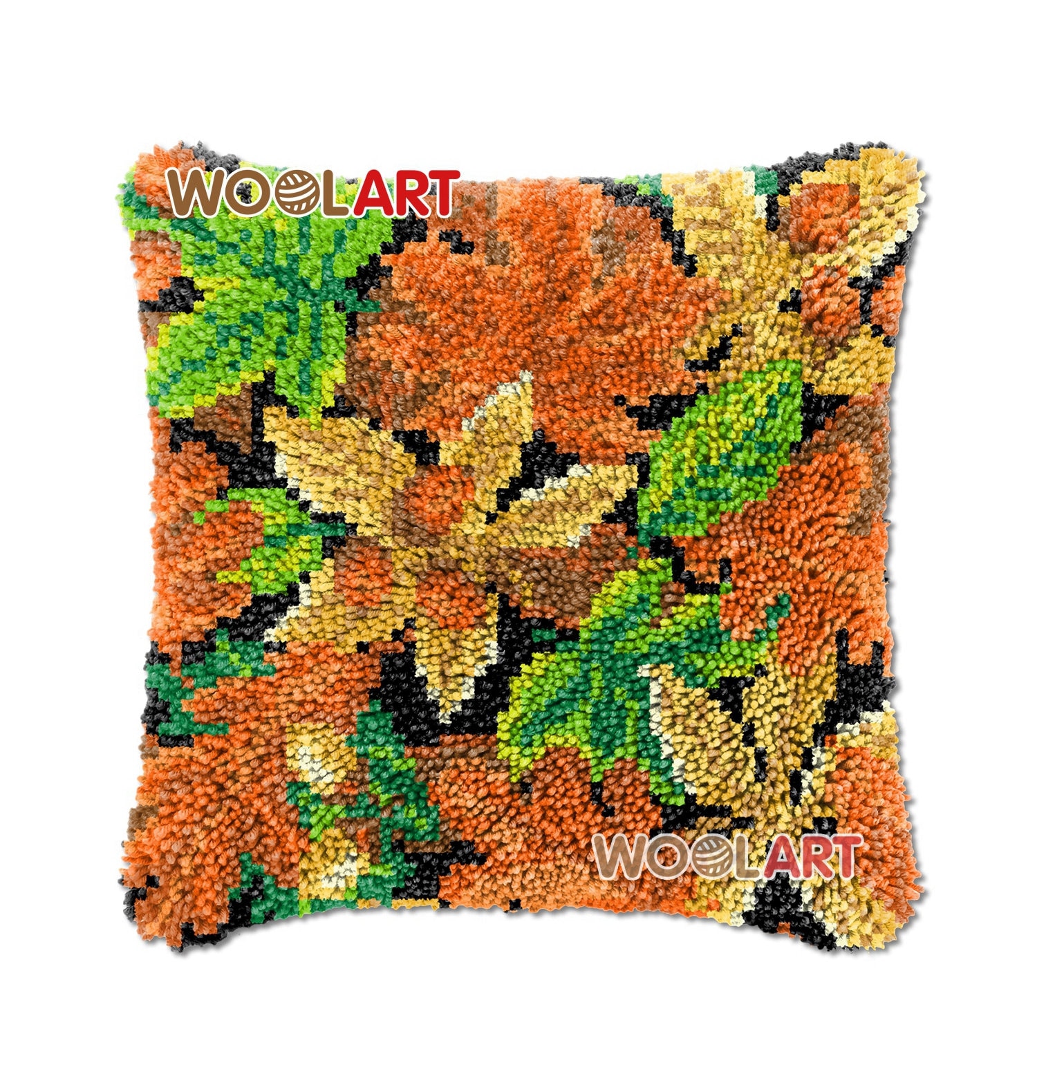 Autumn Leaves Latch Hook Cushion Cover Kits for Adults Blank Etsy