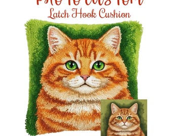 Kit de cojín personalizado con gancho de pestillo, alfombra DIY personalizada, regalo artesanal para amantes de las mascotas
