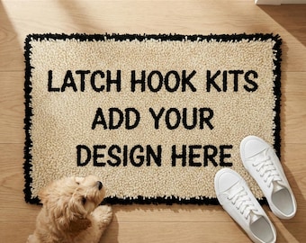 Custom Latch Hook Kit Personalized DIY Rug Making Kit From Photo Hobby Craft Gift